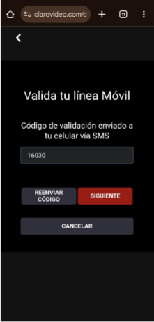 Paso 10 - Aquí solamente de ben colocar el código enviado a tu celular vía SMS. Paso 10 - Aquí solamente de ben colocar el código enviado a tu celular vía SMS.